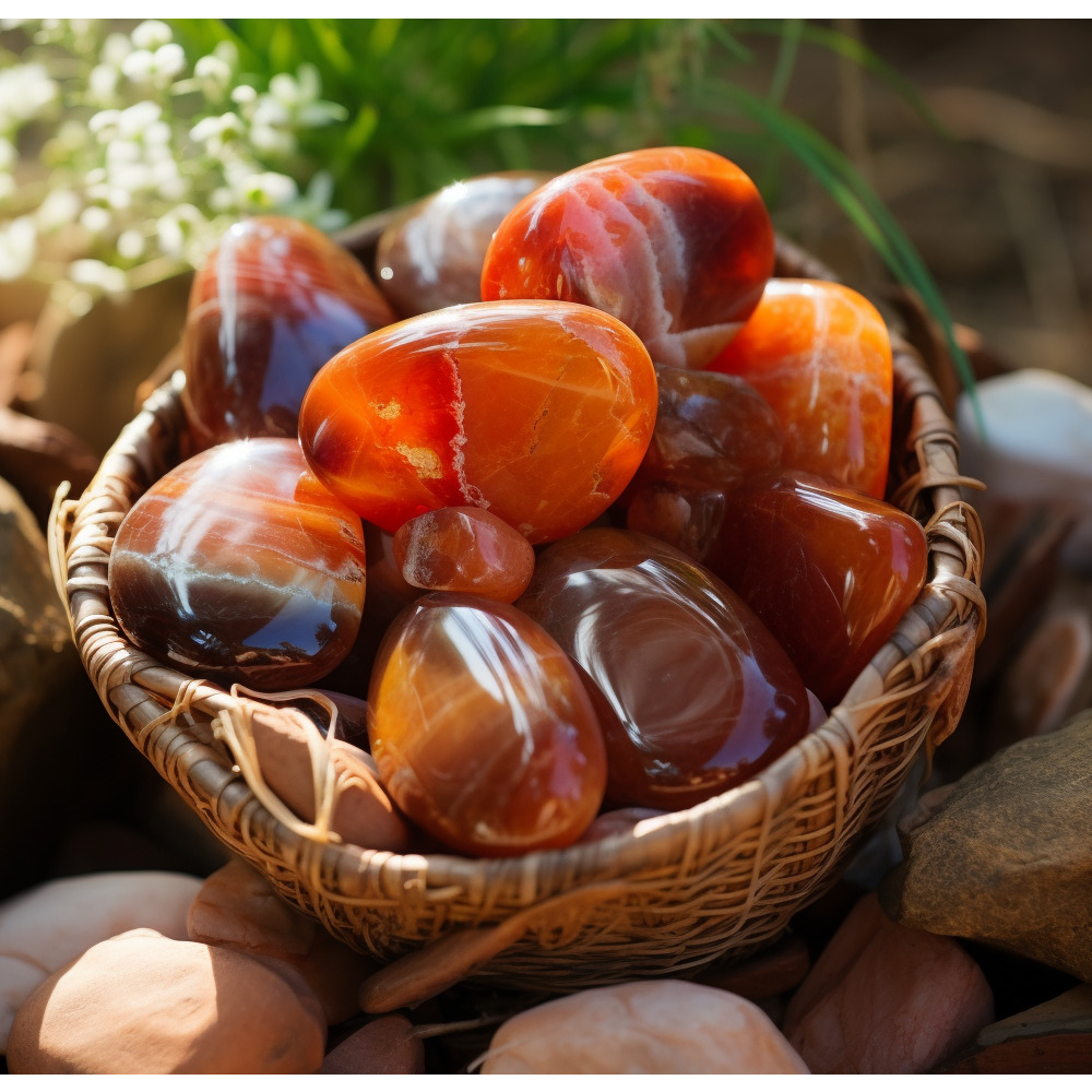 Carnelian Virgo Stone Palm Stone Empowerment